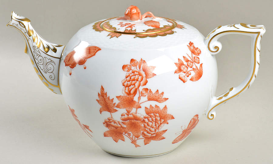 Fortuna (Vboh) Teapot & Lid by Herend-1