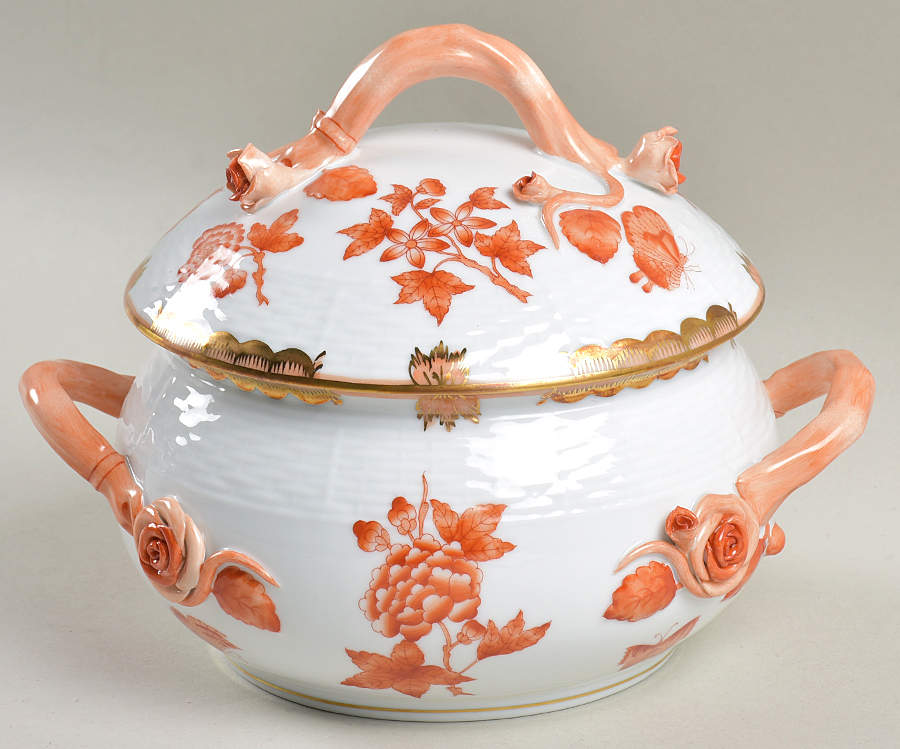 Fortuna (Vboh) Bean Pot & Lid by Herend-1