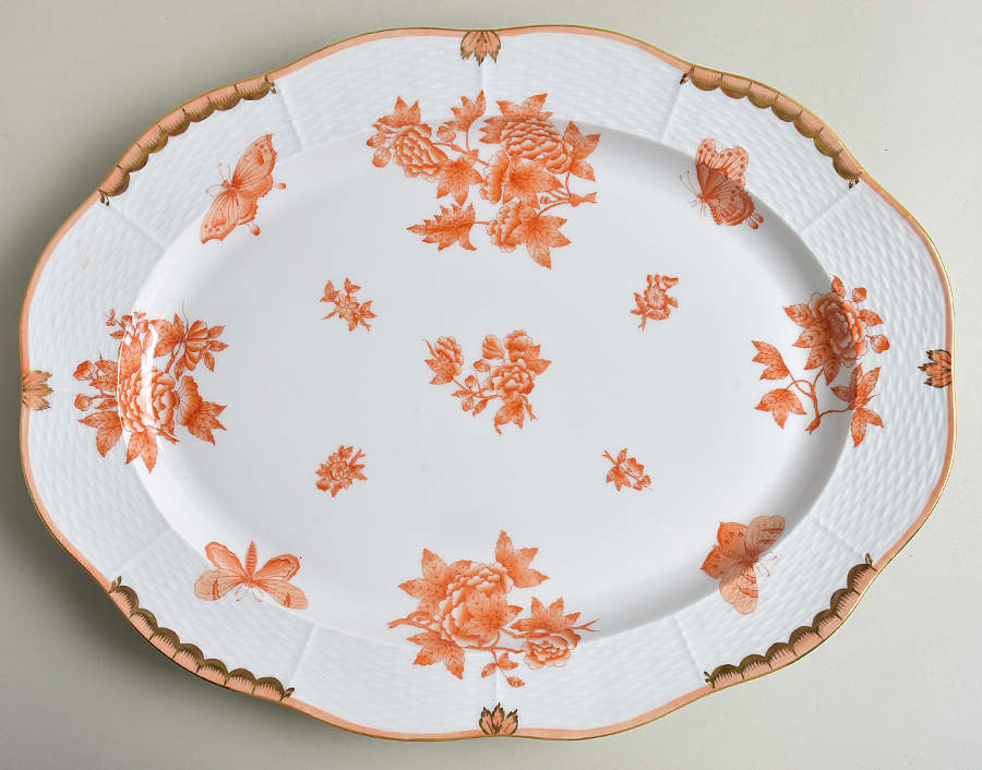Fortuna (Vboh) 16" Oval Serving Platter by Herend-1