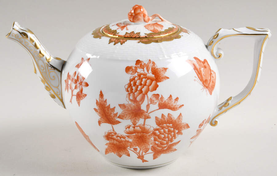 Fortuna (Vboh) Teapot & Lid by Herend-1