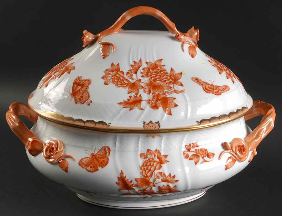 Fortuna (Vboh) Oval Tureen & Lid by Herend-1