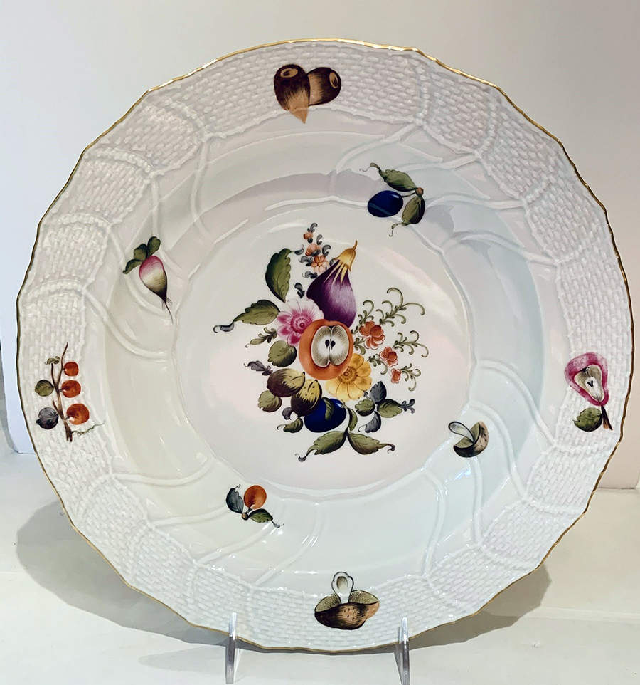 Fruits & Flowers (BFR) 12" Chop Plate (Round Platter) by Herend-1