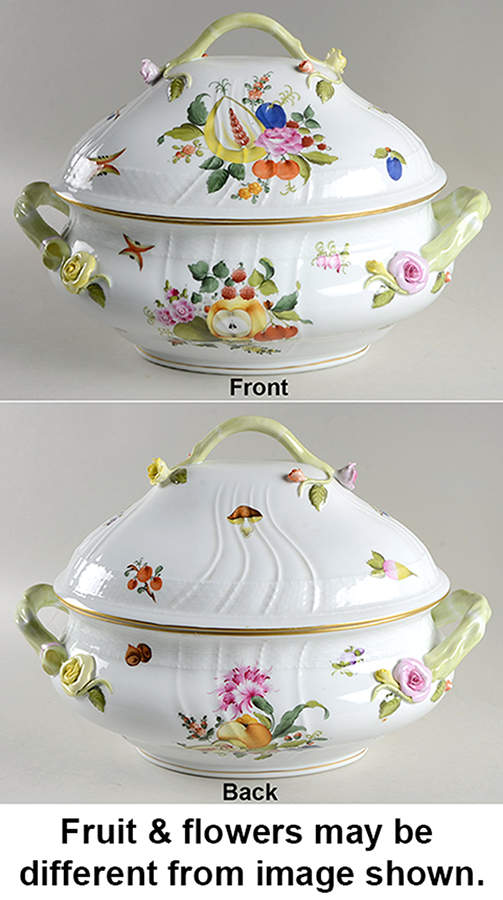 Fruits & Flowers (BFR) Tureen &  Lid by Herend-1