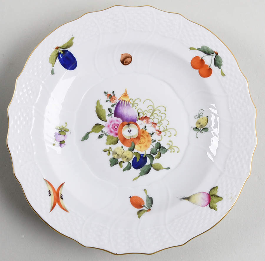 Fruits & Flowers (BFR) Salad Plate by Herend-1