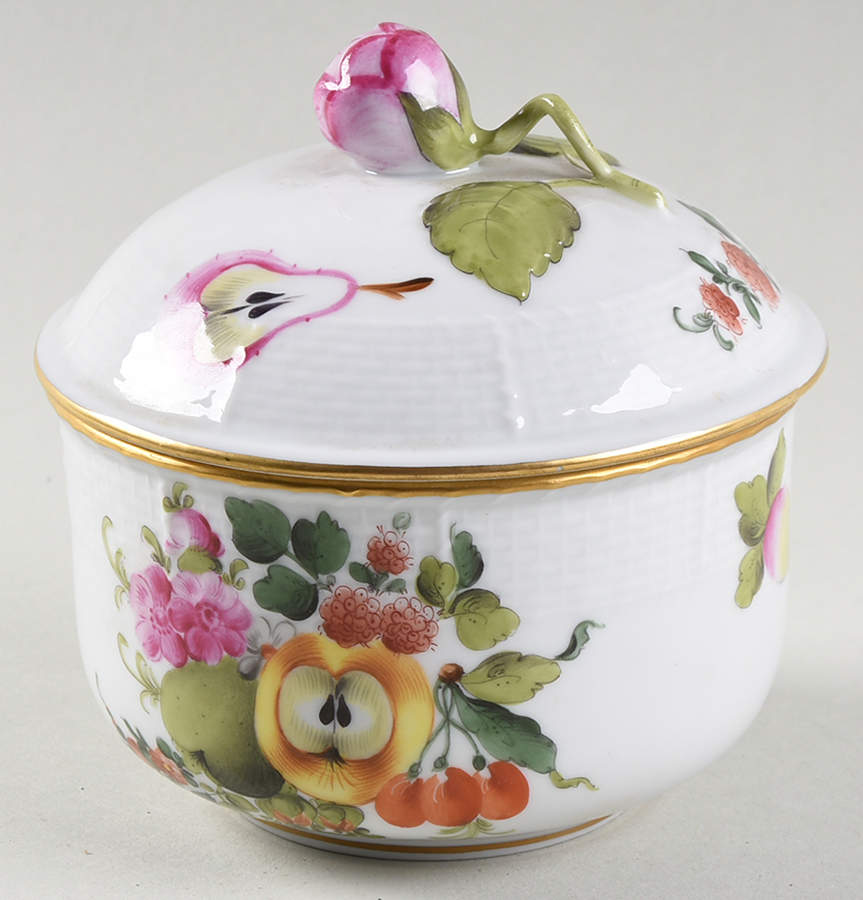 Fruits & Flowers (BFR) Jam/Jelly & Lid by Herend-1