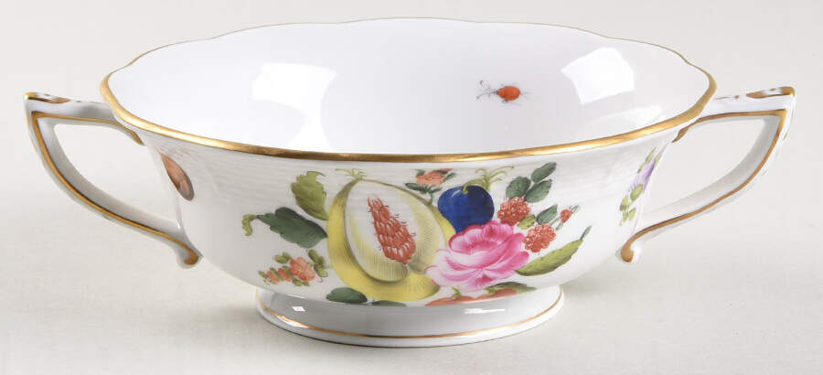 Fruits & Flowers (BFR) Footed Cream Soup Bowl by Herend-1