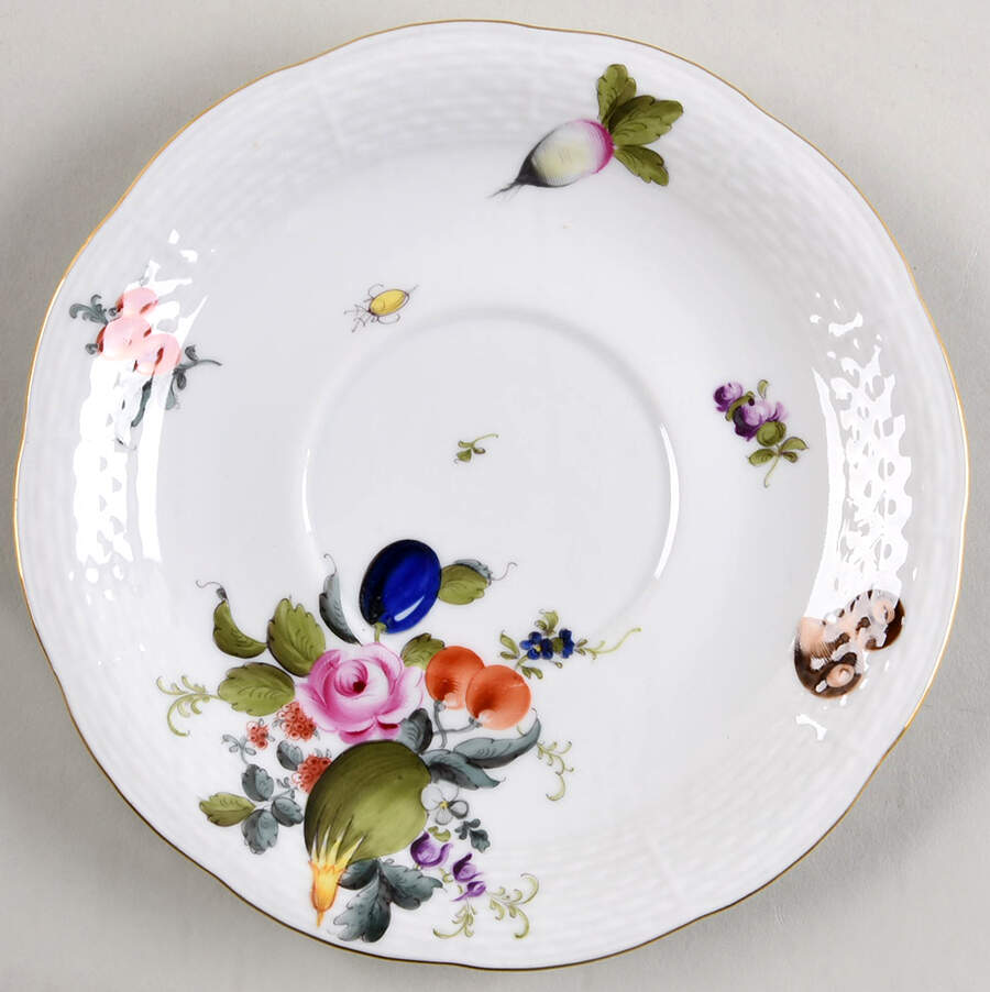 Fruits & Flowers (BFR) Saucer for Footed Cream Soup Bowl by Herend-1