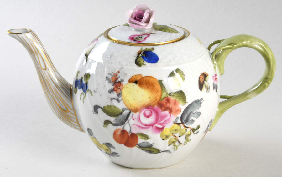 Fruits & Flowers (BFR) Individual Teapot & Lid by Herend-1