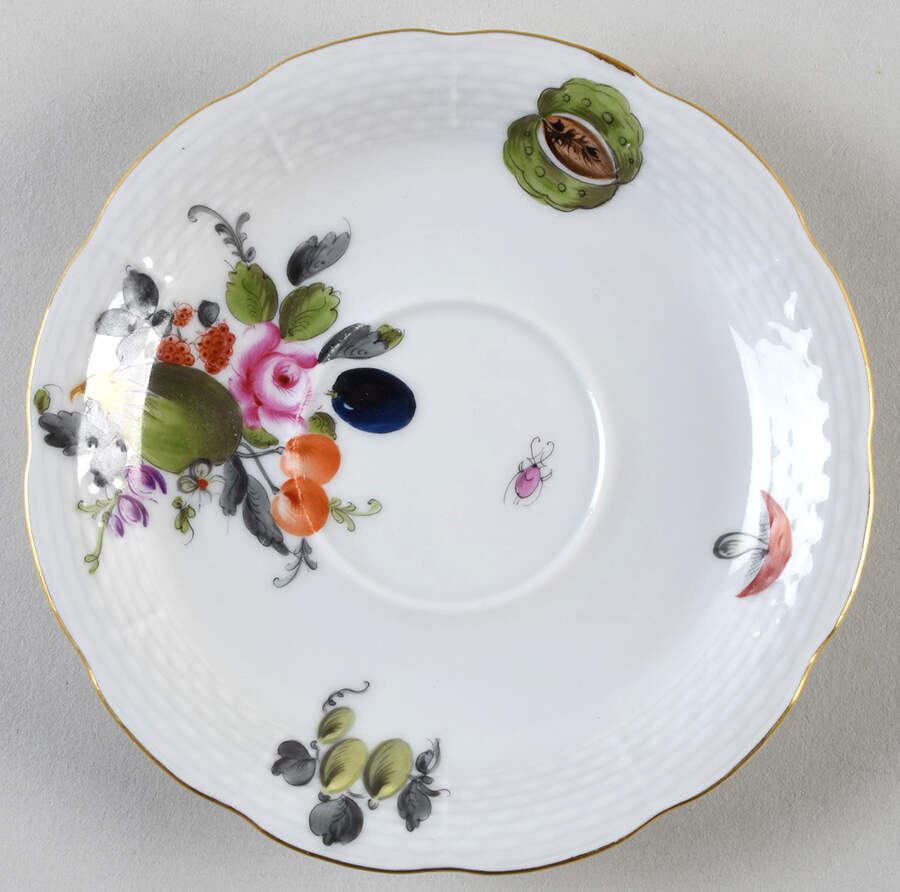 Fruits & Flowers (BFR) Saucer for Footed Cup by Herend-1