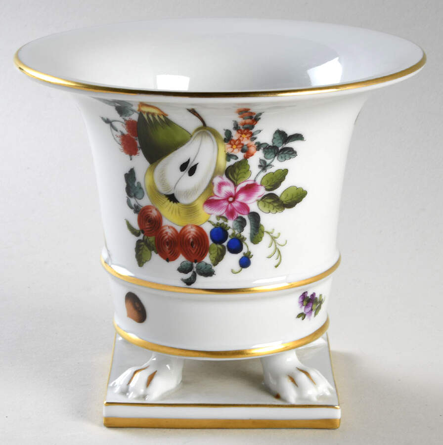 Fruits & Flowers (BFR) 5" Claw Footed Urn Vase by Herend-1
