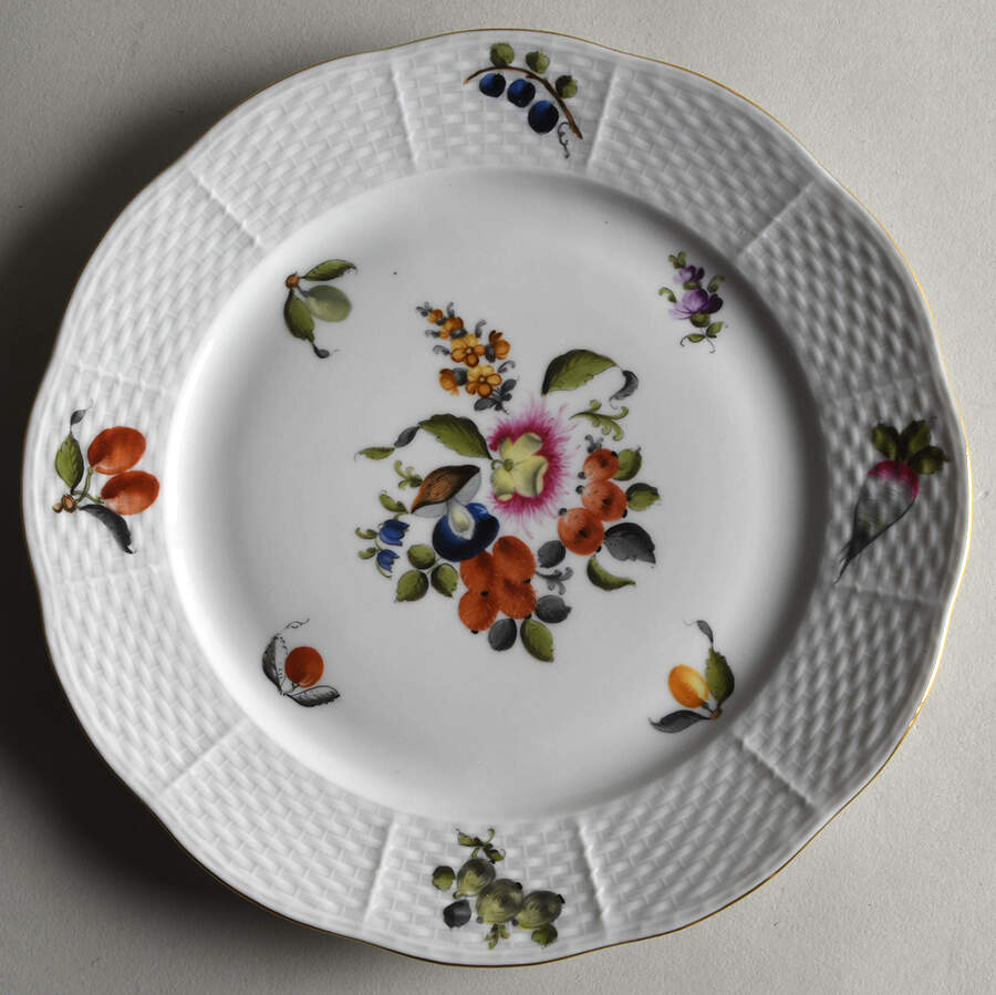 Fruits & Flowers (BFR) Luncheon Plate by Herend-1