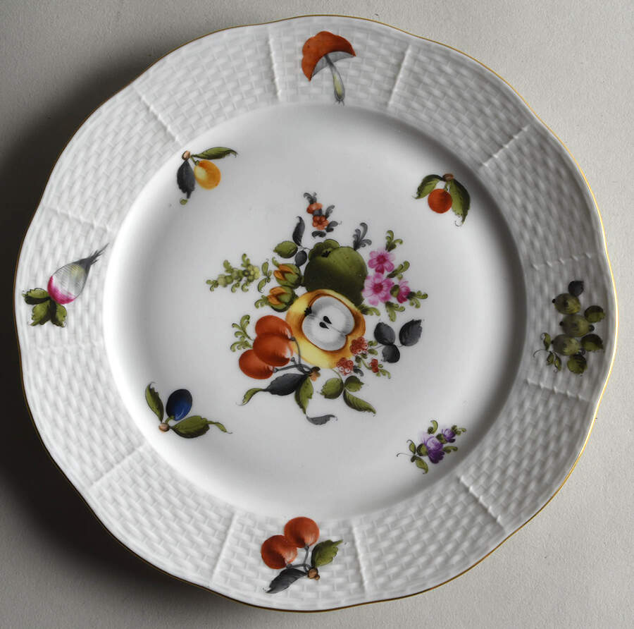Fruits & Flowers (BFR) Luncheon Plate by Herend-1