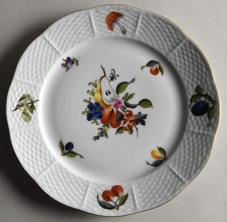 Fruits & Flowers (BFR) Luncheon Plate by Herend-1