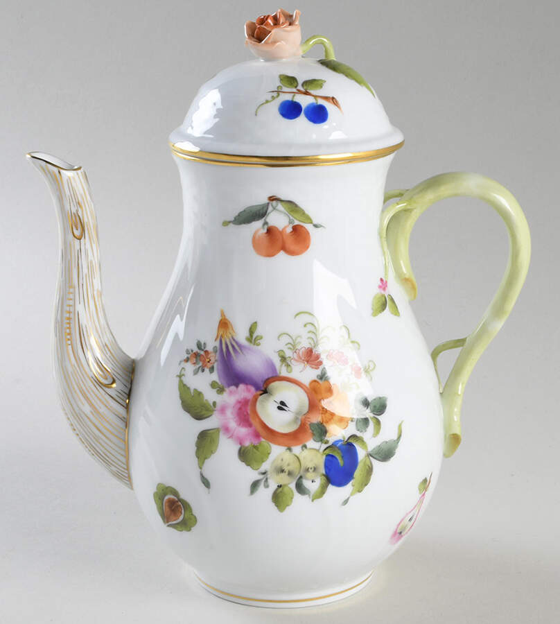 Fruits & Flowers (BFR) Mini Coffee Pot & Lid by Herend-1