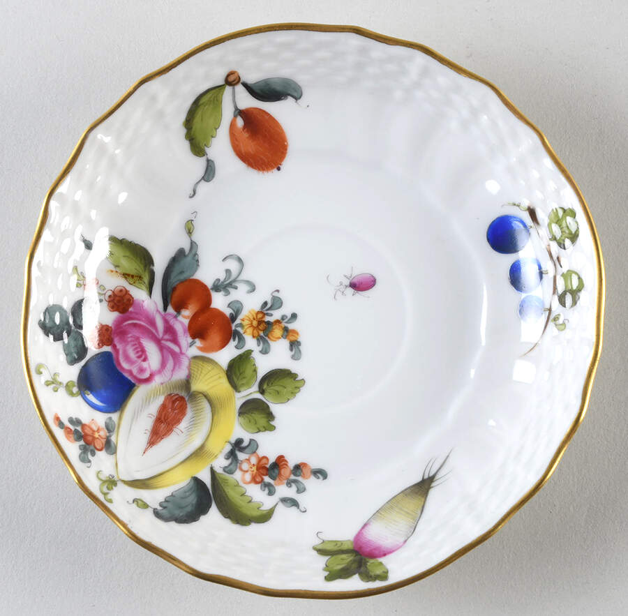 Fruits & Flowers (BFR) Saucer for Flat Cup by Herend-1