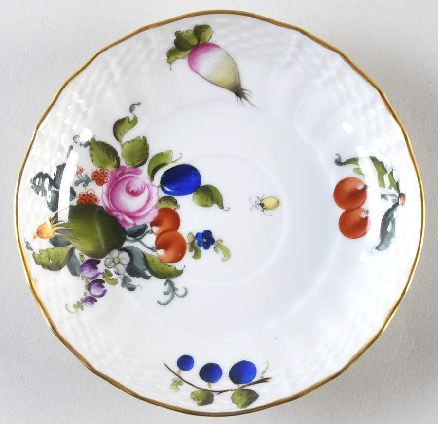 Fruits & Flowers (BFR) Saucer for Flat Cup by Herend-1