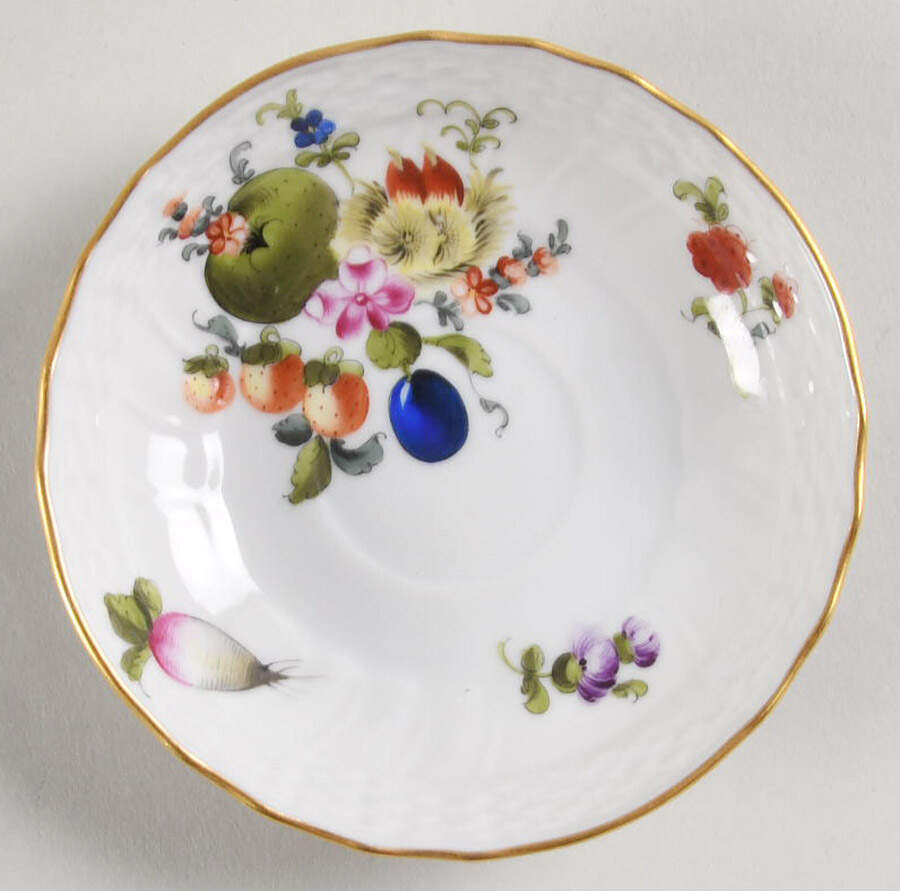 Fruits & Flowers (BFR) Saucer for Flat Demitasse Cup by Herend-1