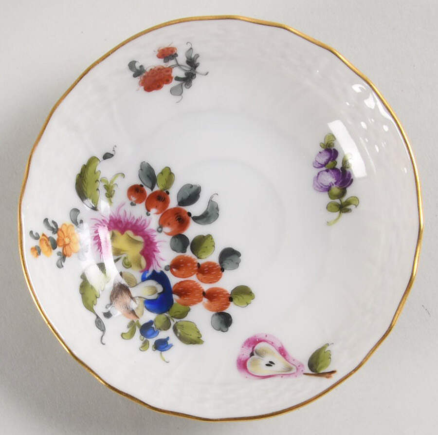 Fruits & Flowers (BFR) Saucer for Flat Demitasse Cup by Herend-1
