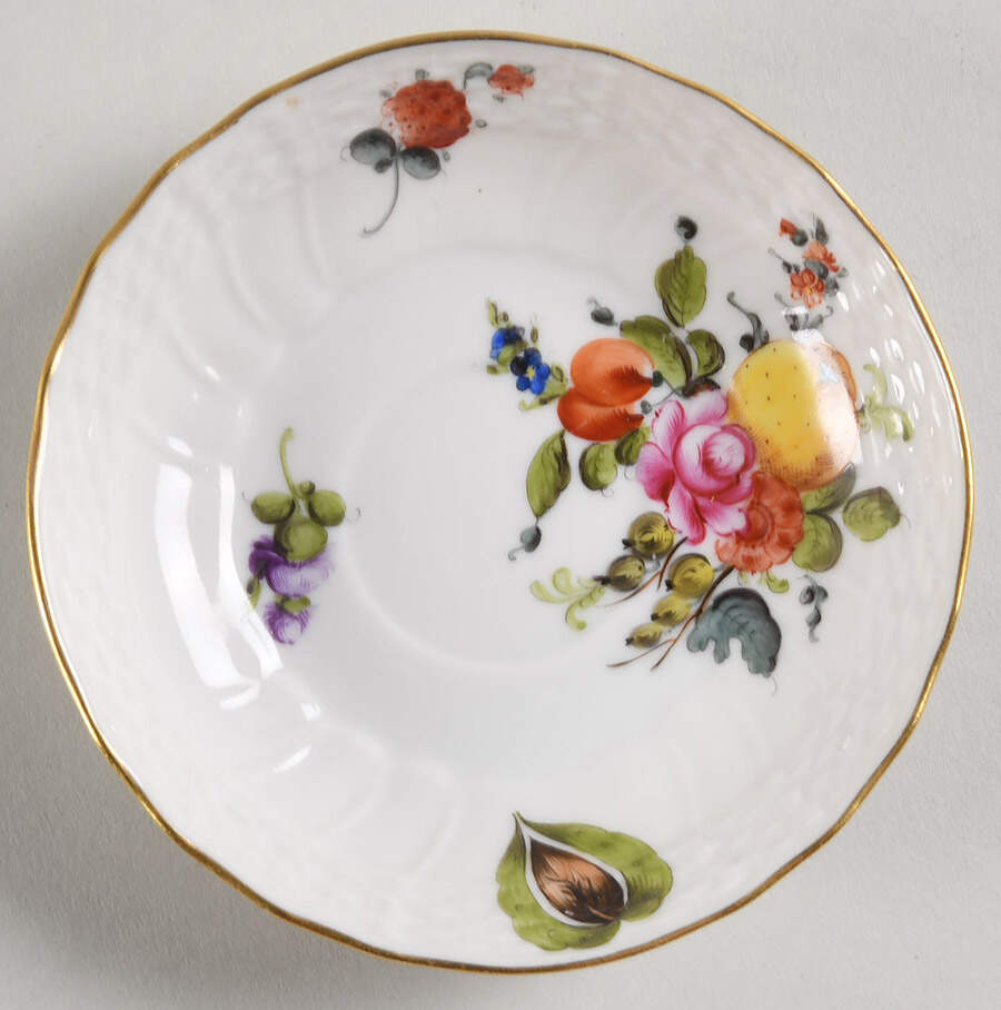 Fruits & Flowers (BFR) Saucer for Flat Demitasse Cup by Herend-1