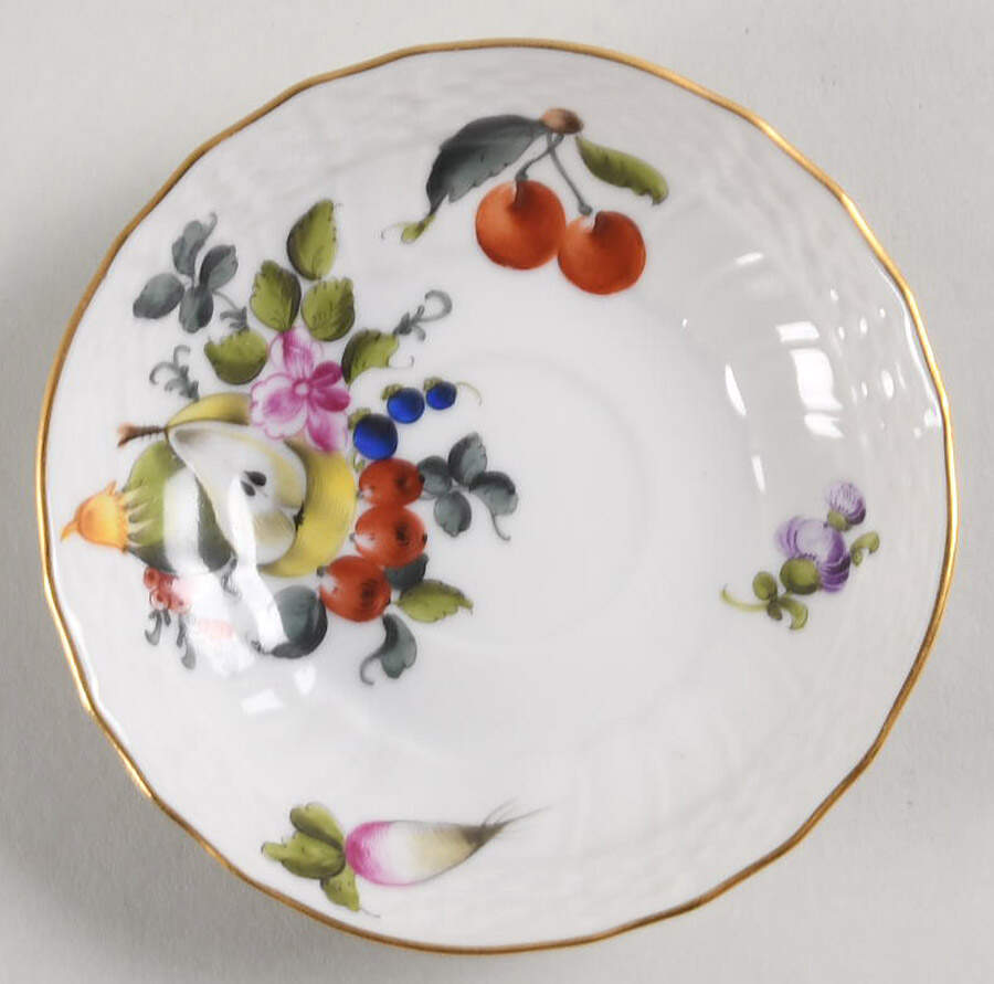 Fruits & Flowers (BFR) Saucer for Flat Demitasse Cup by Herend-1