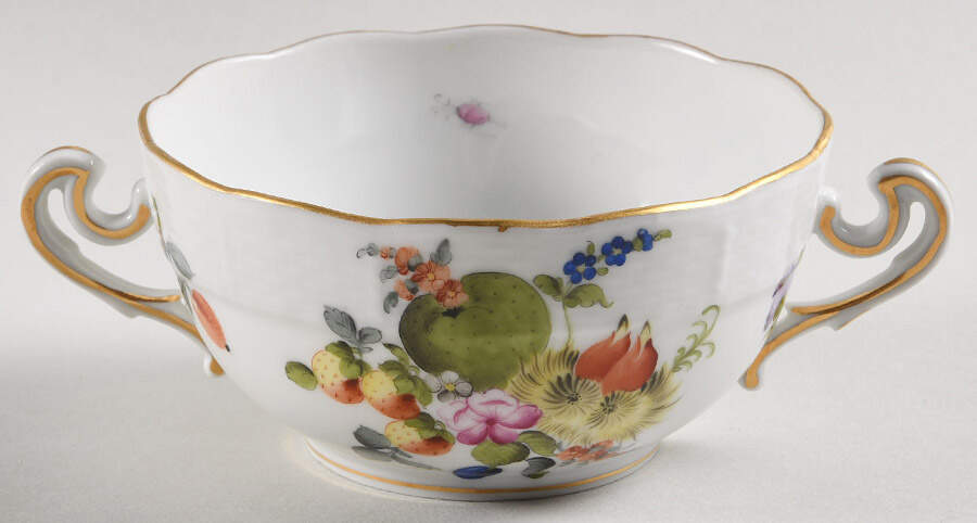 Fruits & Flowers (BFR) Flat Cream Soup Bowl by Herend-1