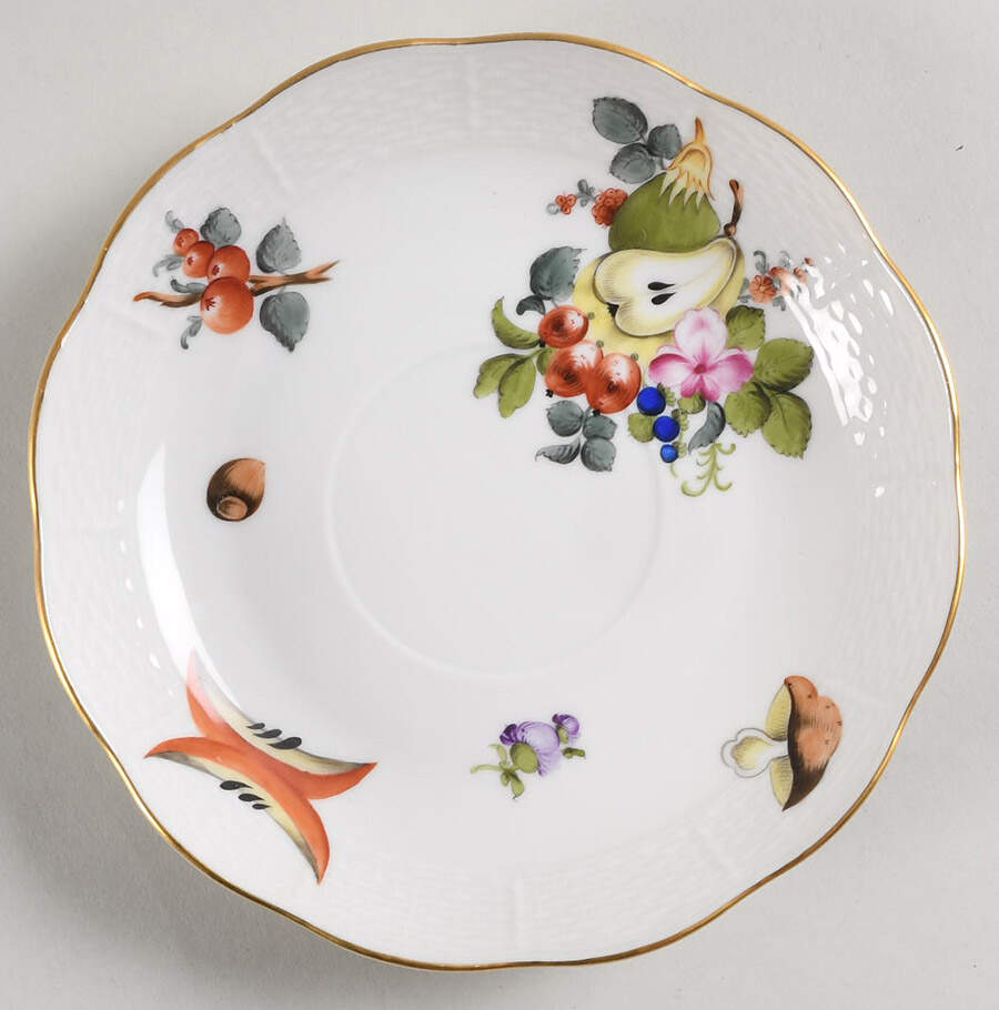 Fruits & Flowers (BFR) Saucer for Flat Cream Soup Bowl by Herend-1