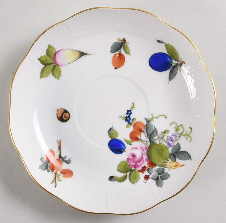 Fruits & Flowers (BFR) Saucer for Flat Cream Soup Bowl by Herend-1