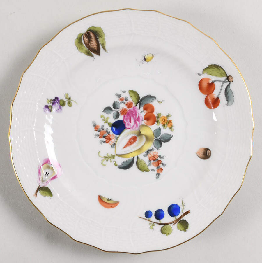 Fruits & Flowers (BFR) Bread & Butter Plate by Herend-1