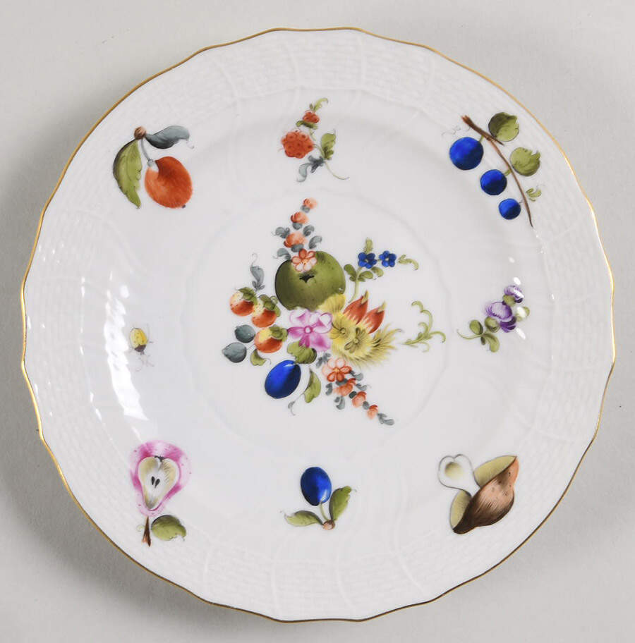 Fruits & Flowers (BFR) Bread & Butter Plate by Herend-1
