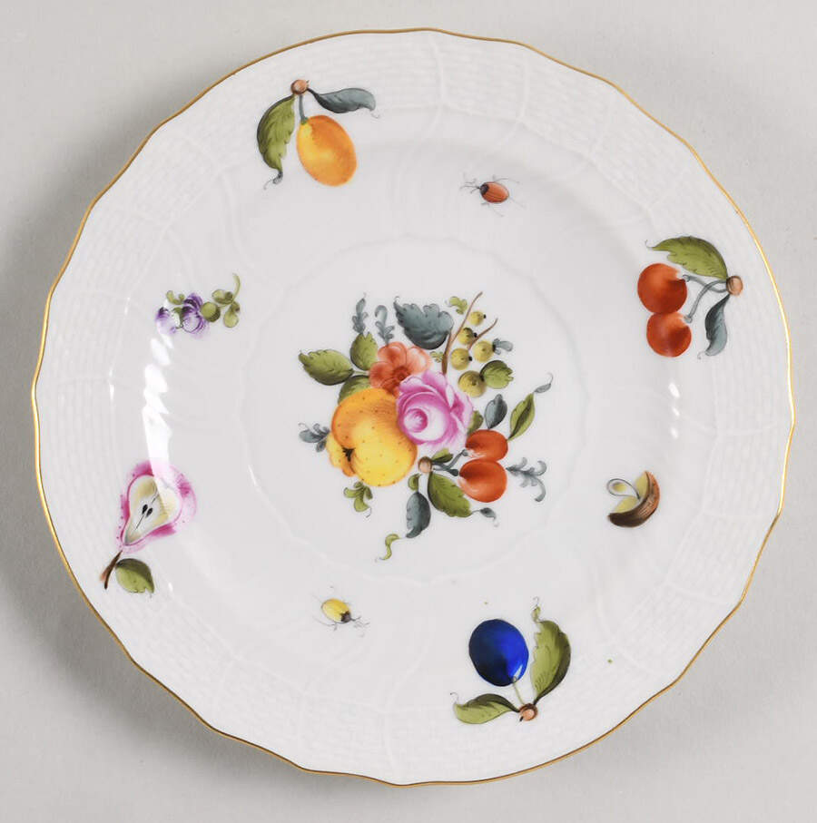 Fruits & Flowers (BFR) Bread & Butter Plate by Herend-1