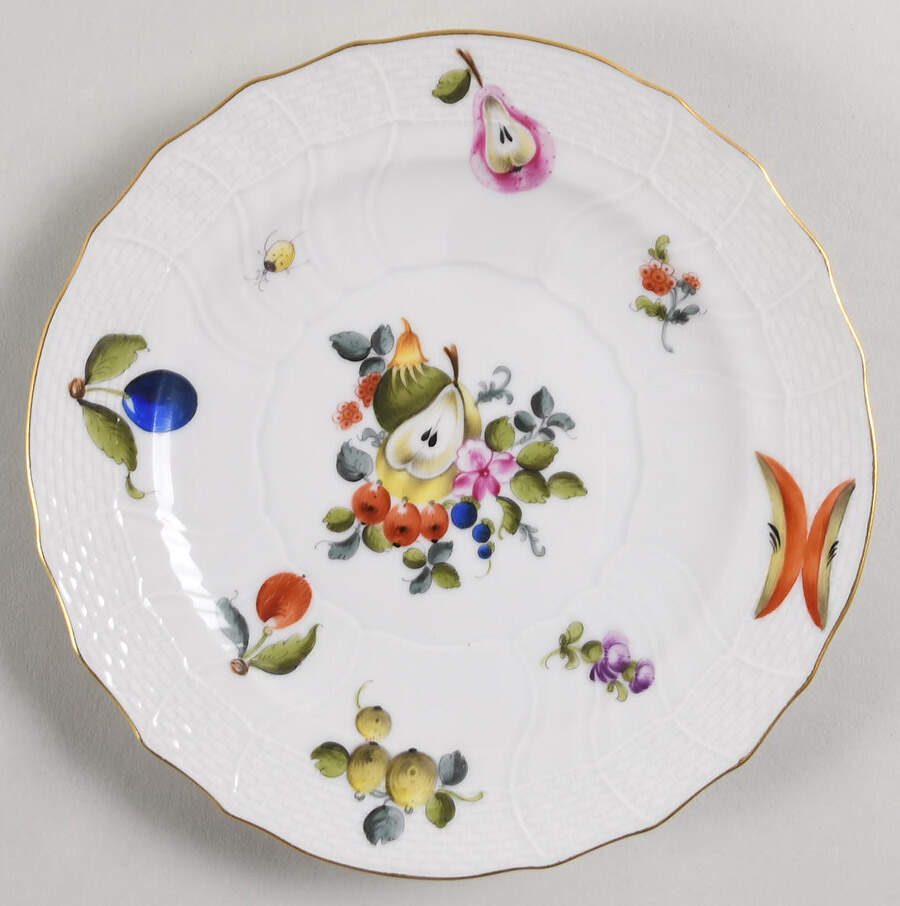 Fruits & Flowers (BFR) Bread & Butter Plate by Herend-1