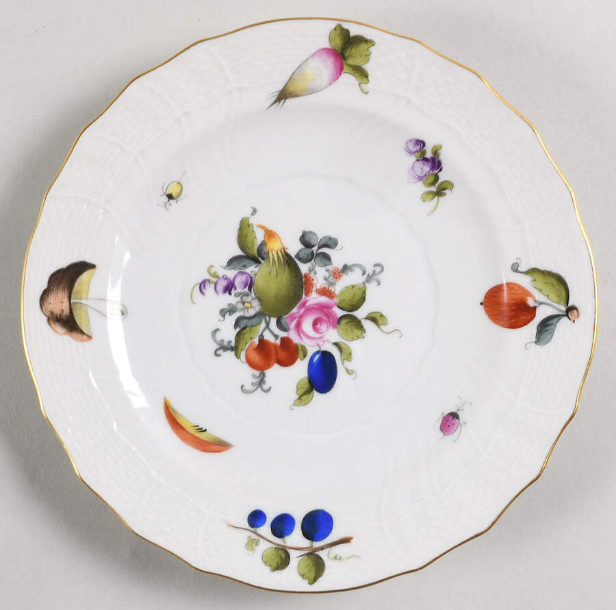 Fruits & Flowers (BFR) Bread & Butter Plate by Herend-1