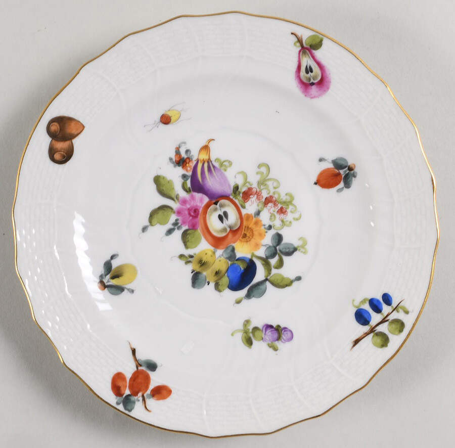 Fruits & Flowers (BFR) Bread & Butter Plate by Herend-1