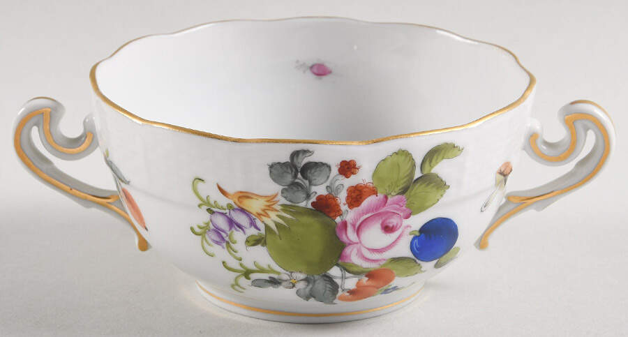 Fruits & Flowers (BFR) Flat Cream Soup Bowl by Herend-1
