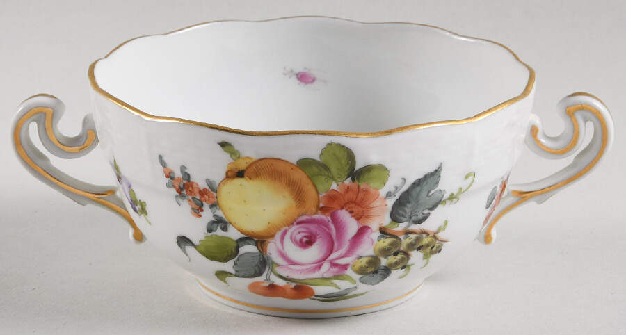 Fruits & Flowers (BFR) Flat Cream Soup Bowl by Herend-1