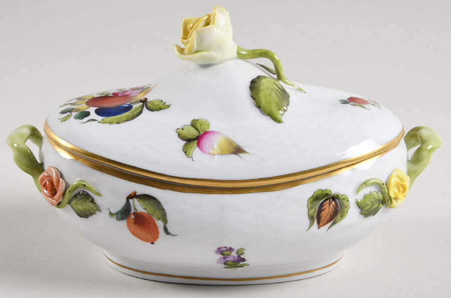 Fruits & Flowers (BFR) Medium Candy Box by Herend-1
