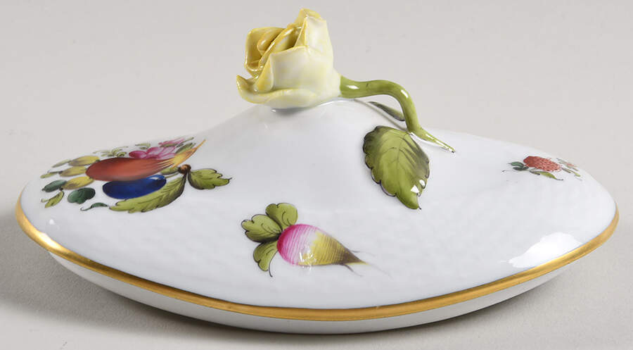 Fruits & Flowers (BFR) Lid for Medium Candy Box by Herend-1