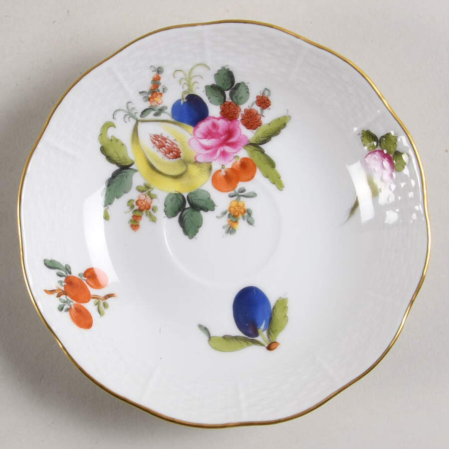 Fruits & Flowers (BFR) Saucer for Flat Demitasse Cup by Herend-1