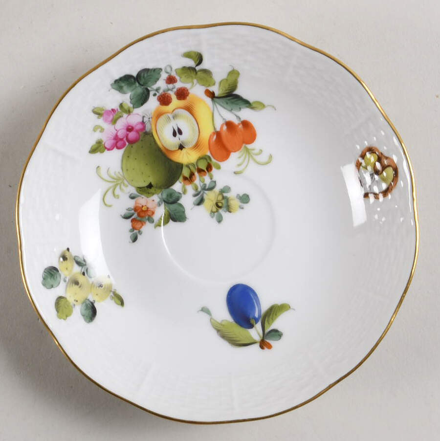 Fruits & Flowers (BFR) Saucer for Flat Demitasse Cup by Herend-1