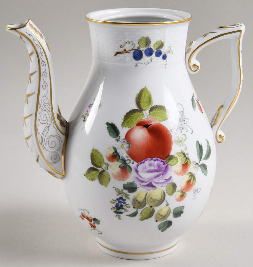 Fruits & Flowers (BFR) Coffee Pot No Lid by Herend-1
