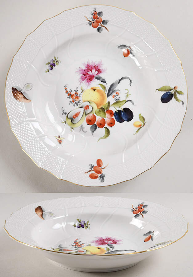 Fruits & Flowers (BFR) Large Rim Soup Bowl by Herend-1