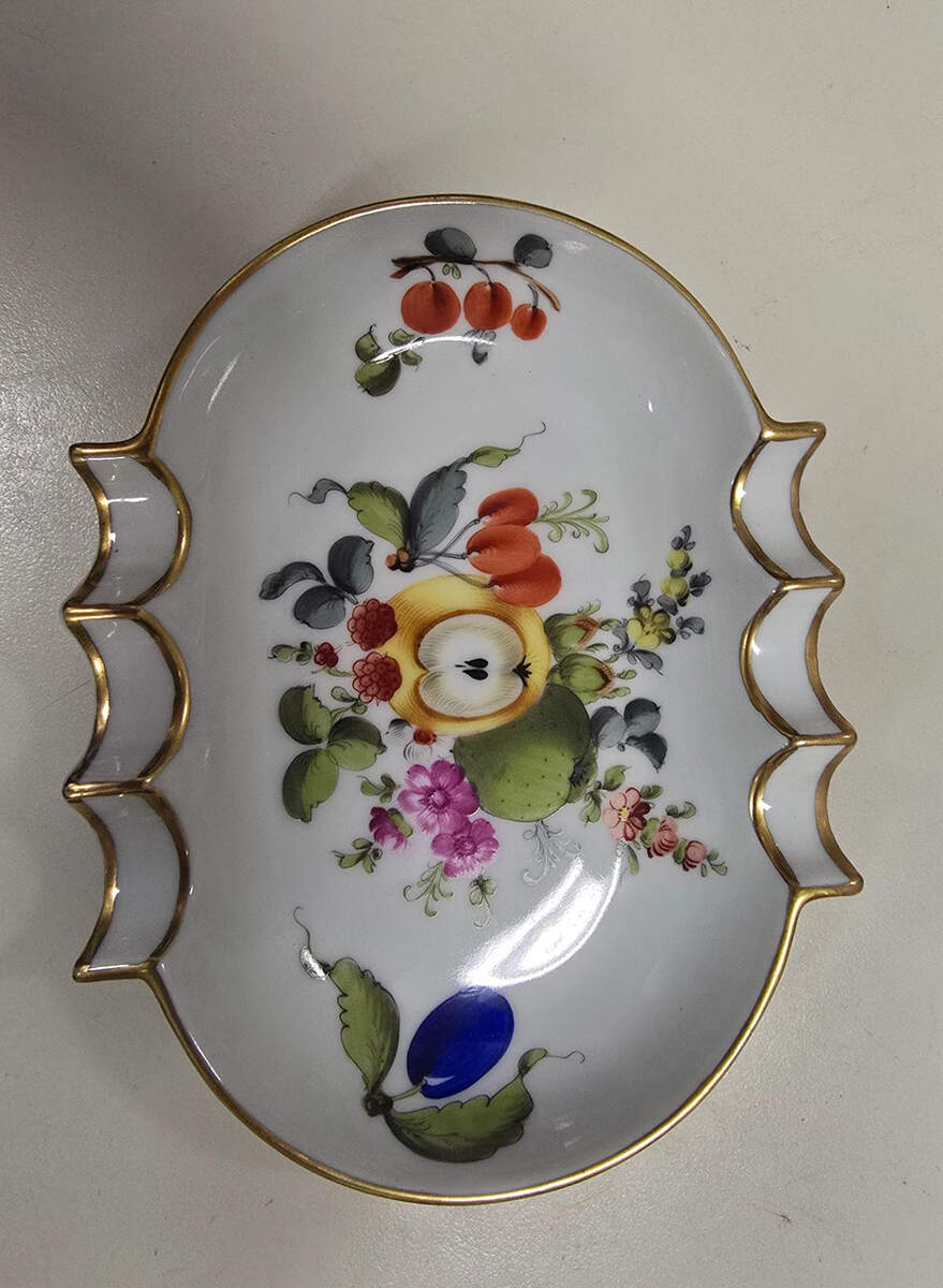 Fruits & Flowers (BFR) 5" Oval Ashtray by Herend-1