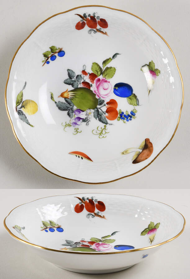 Fruits & Flowers (BFR) Fruit/Dessert (Sauce) Bowl by Herend-1