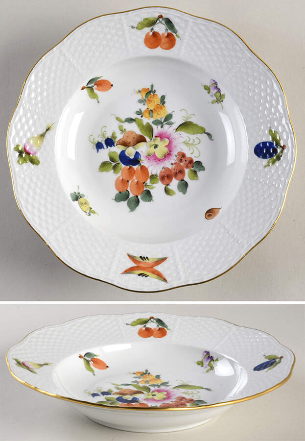 Fruits & Flowers (BFR) Rim Soup Bowl by Herend-1