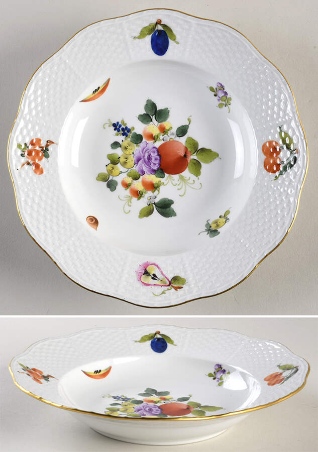 Fruits & Flowers (BFR) Rim Soup Bowl by Herend-1
