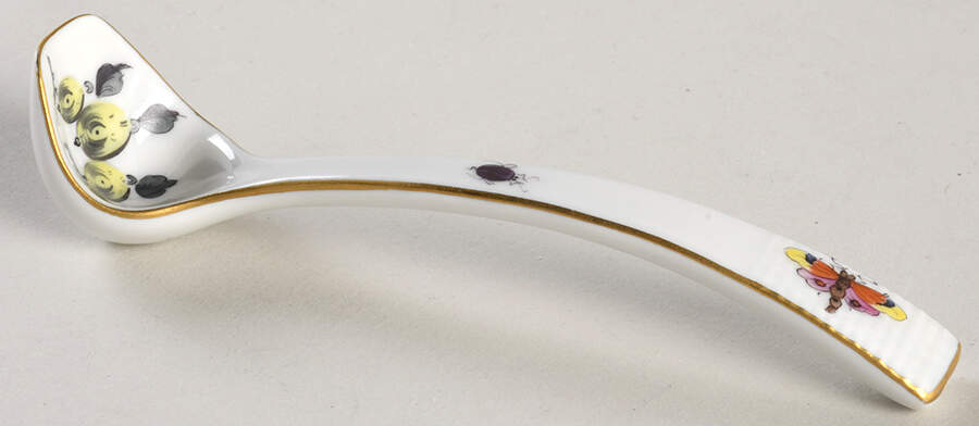 Fruits & Flowers (BFR) Cream/Mayo Ladle, Solid Piece by Herend-1