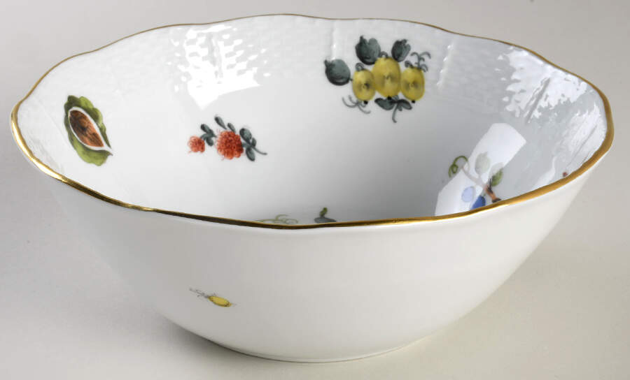 Fruits & Flowers (BFR) 7" Round Vegetable Bowl by Herend-1