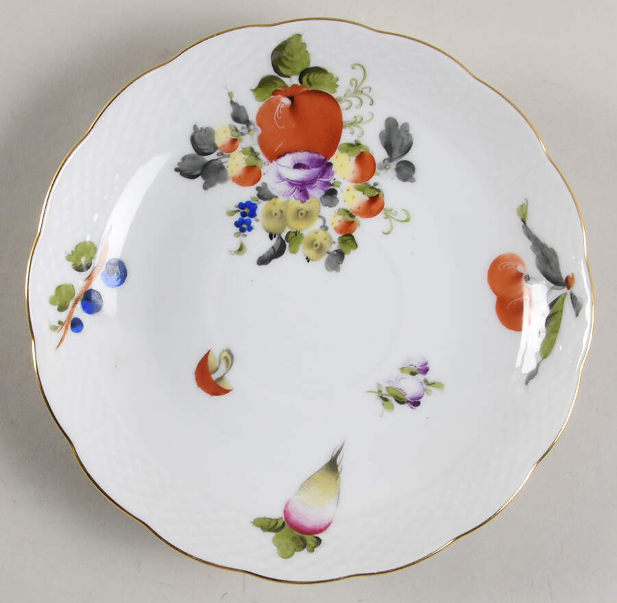 Fruits & Flowers (BFR) Saucer for Breakfast Cup by Herend-1