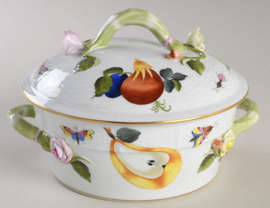 Fruits & Flowers (BFR) Round Covered Vegetable by Herend-1