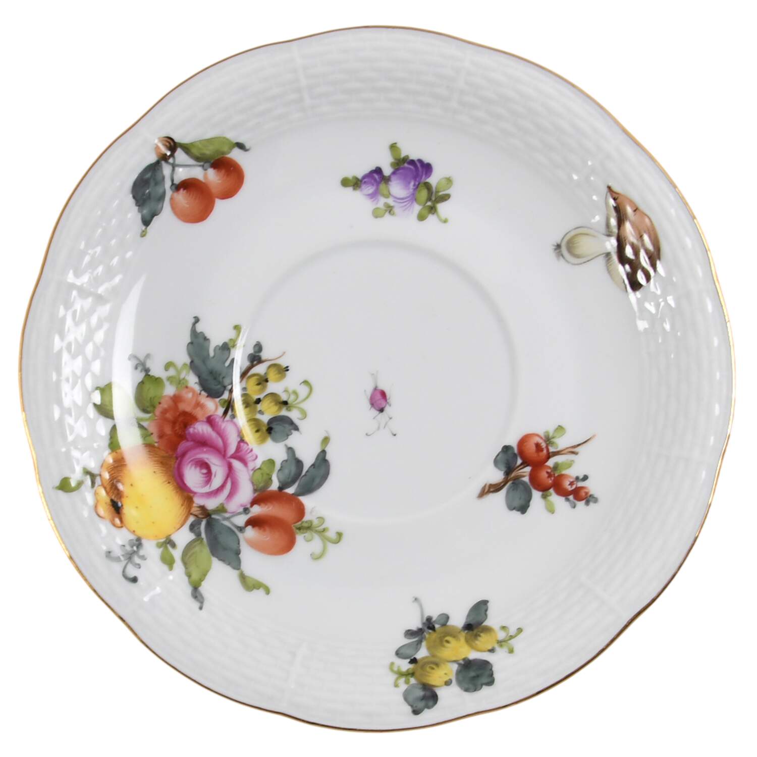 Fruits & Flowers (BFR) Saucer for Footed Cream Soup Bowl by Herend-1